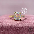 emerald rose cut diamond ring