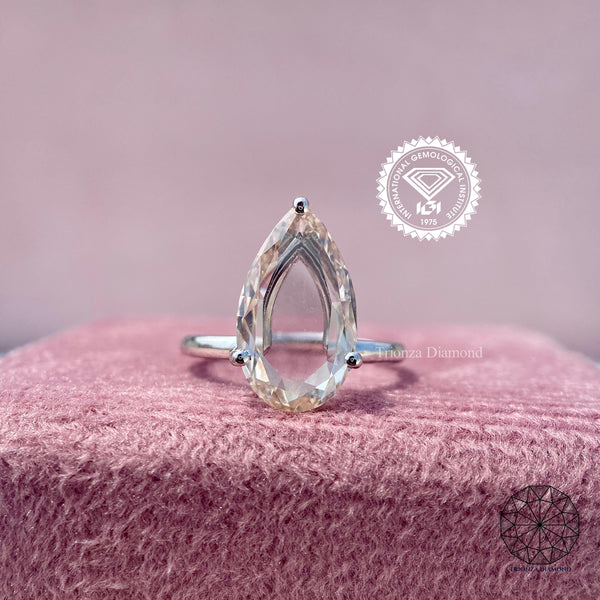 2.67 CT Pear Lab Diamond Engagement Ring | IGI Certified Solitaire