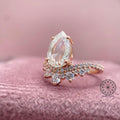 TrionzaDiamond pear cut ring crafted with IGI certified lab grown diamond in rose gold