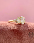 Handmade engagement ring showcasing IGI certified lab grown diamonds with excellent polish and symmetry