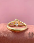 Handmade oval solitaire ring designed with precision and craftsmanship