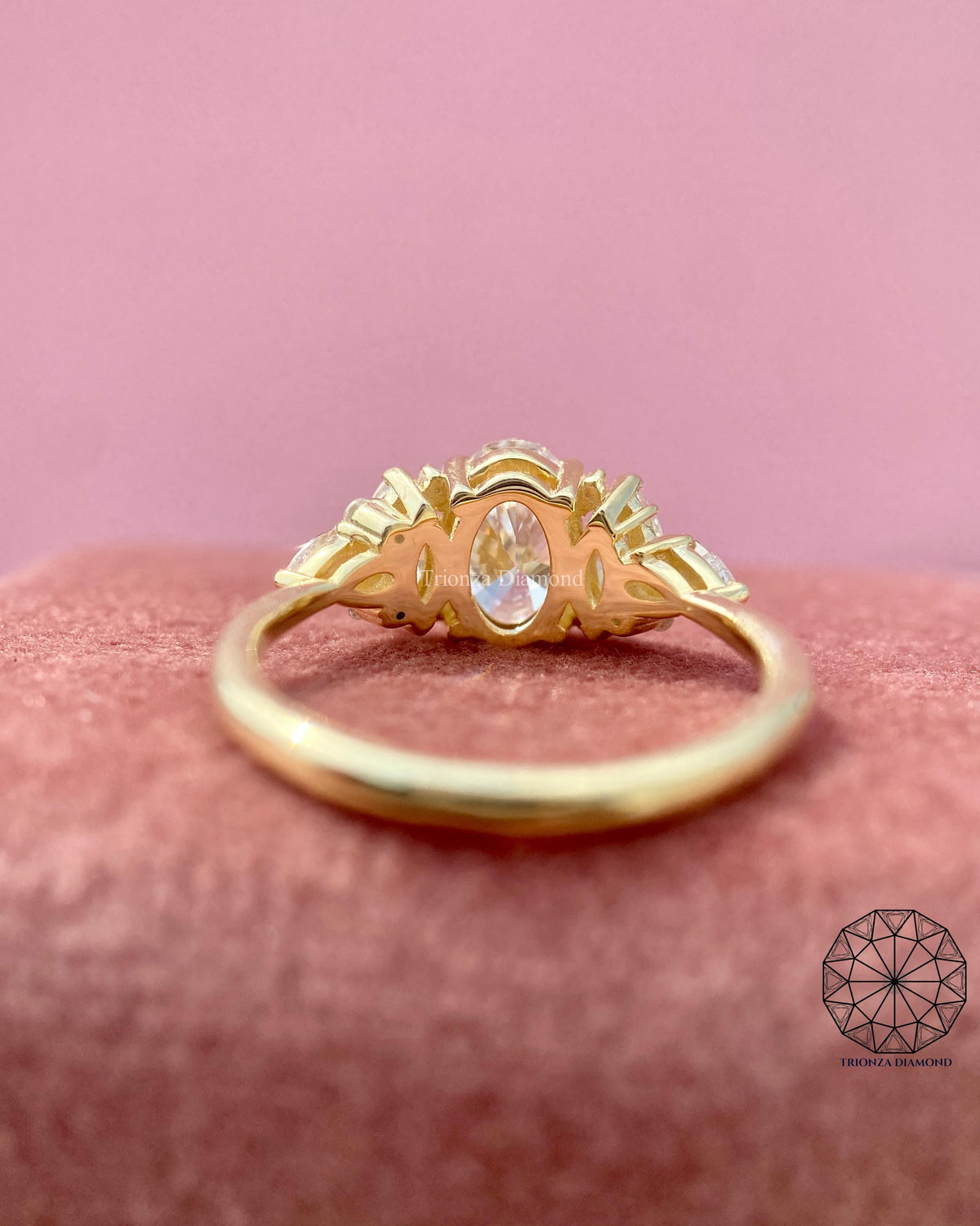 IGI certified lab grown diamond set in a handmade TrionzaDiamond creation