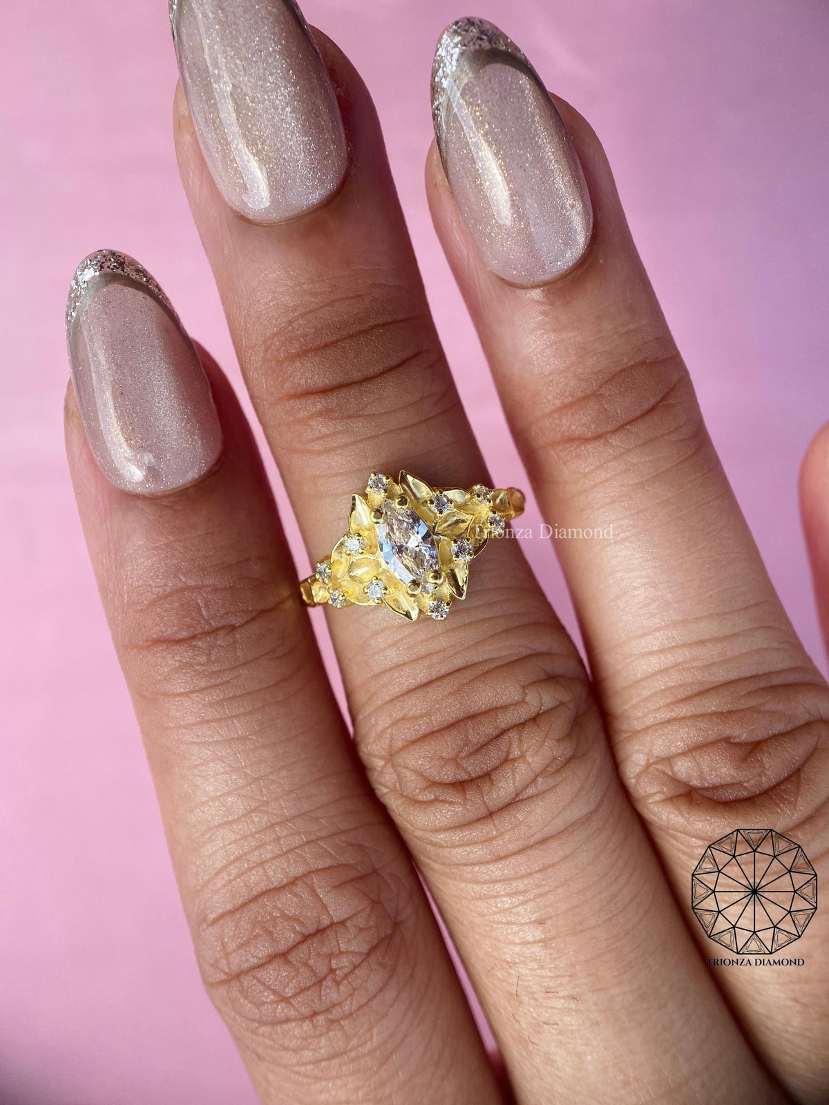 nature inspired engagement ring