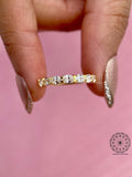 oval cut diamond band
