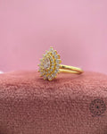 pink diamond halo ring