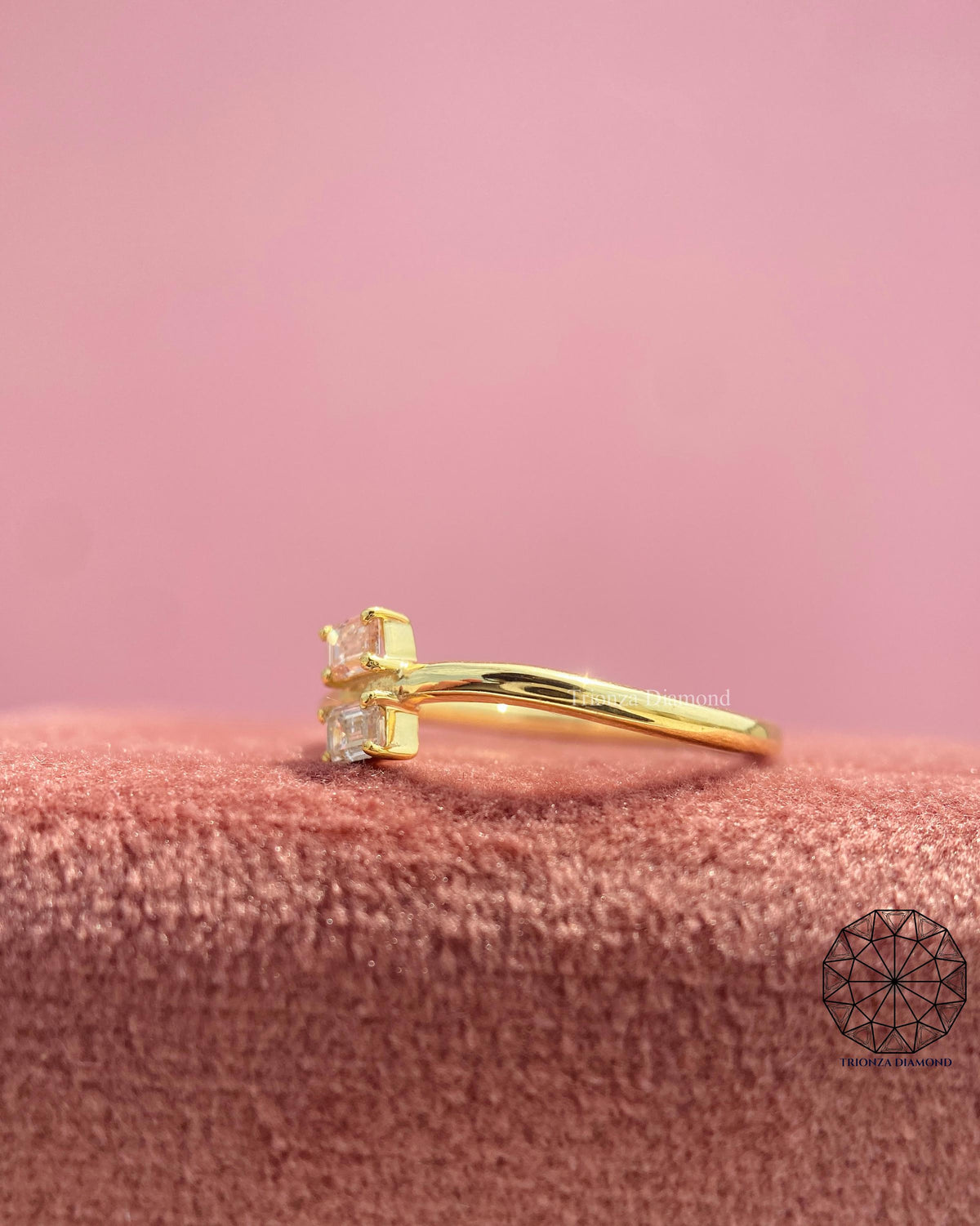TrionzaDiamond engagement ring handcrafted with IGI certified lab grown diamonds