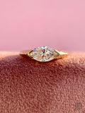 half bezel diamond ring
