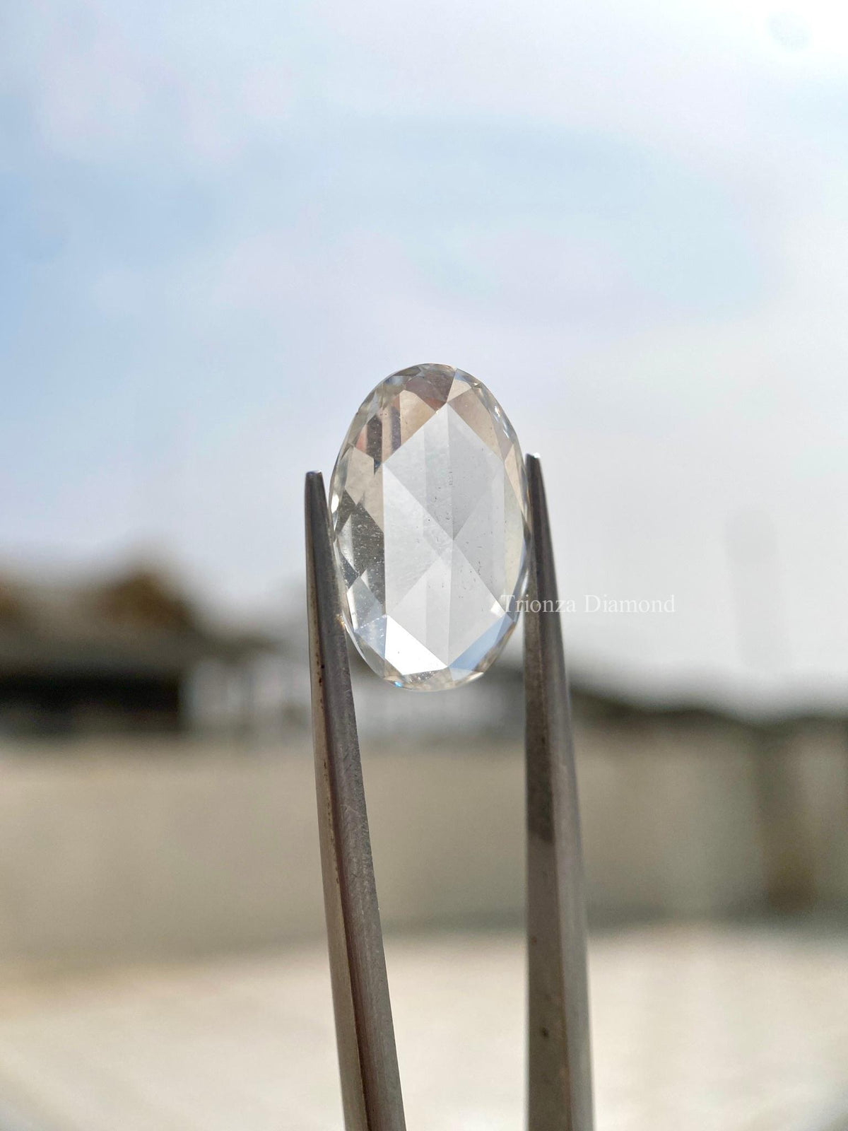 Fancy cut lab grown diamond ideal for a side stone in a custom engagement ring design