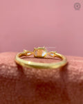 TrionzaDiamond asymmetrical ring crafted with lab grown diamonds for a one of a kind look