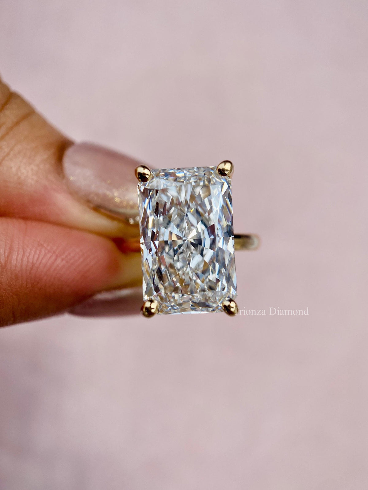 IGI certified lab grown diamond set in a handmade TrionzaDiamond creation