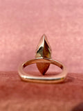 Top view of the 4 CT marquise diamond capturing its excellent polish and symmetry