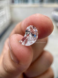 Aurora pear cut CVD lab grown diamond showcasing its teardrop shape and high brilliance