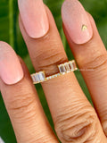 TrionzaDiamond open wedding band crafted for pairing with a low-setting engagement ring