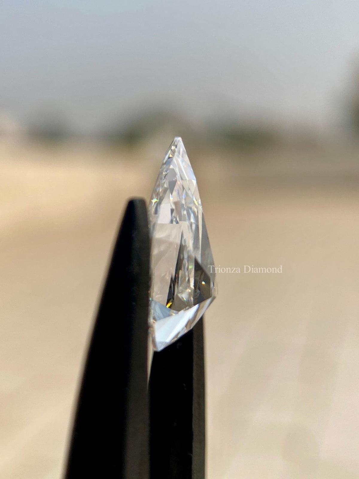 IGI certified lab grown diamond set as a unique engagement ring center stone