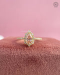 pear champagne diamond ring