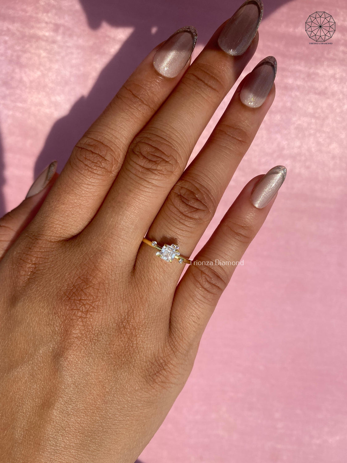 asscher cut engagement ring
