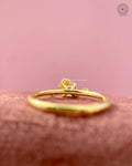 station diamond band ring in yellow gold