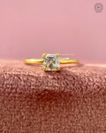 asscher cut diamond ring