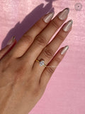 oval lab grown diamond engagement ring