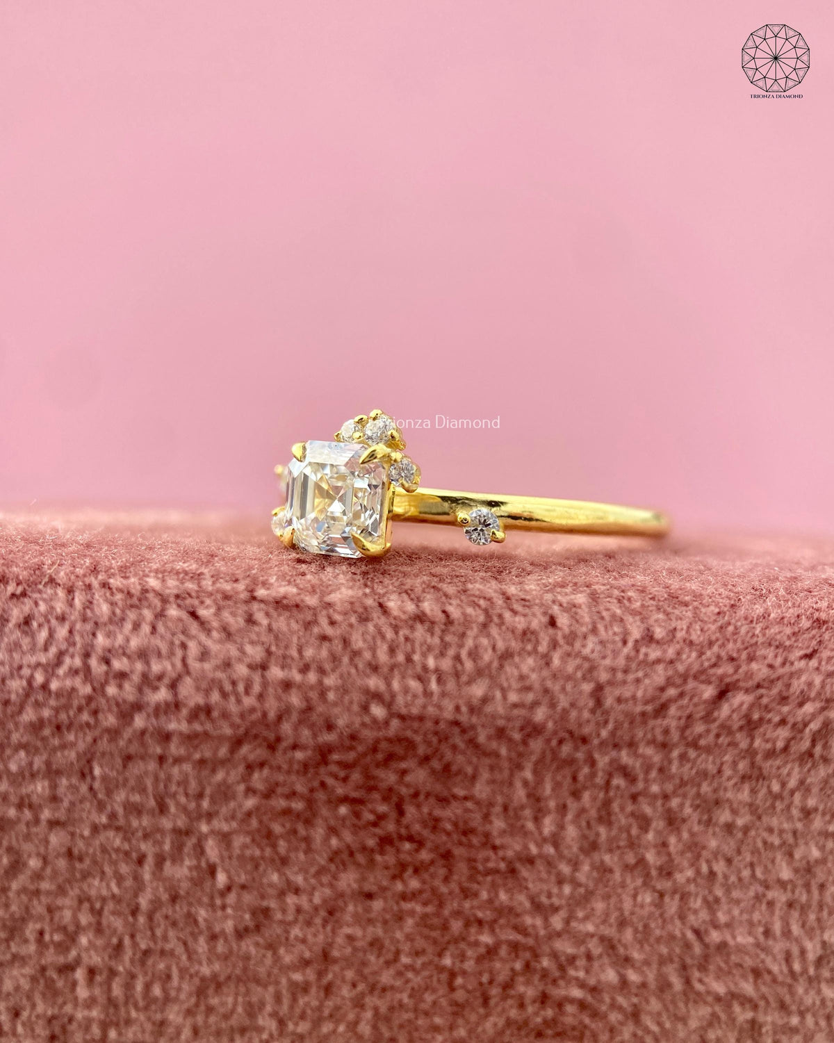 yellow gold bridal ring for her