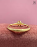 TrionzaDiamond yellow gold ring crafted as a modern classic proposal ring for her