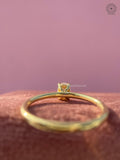TrionzaDiamond engagement ring handcrafted in 14k gold for a dainty look