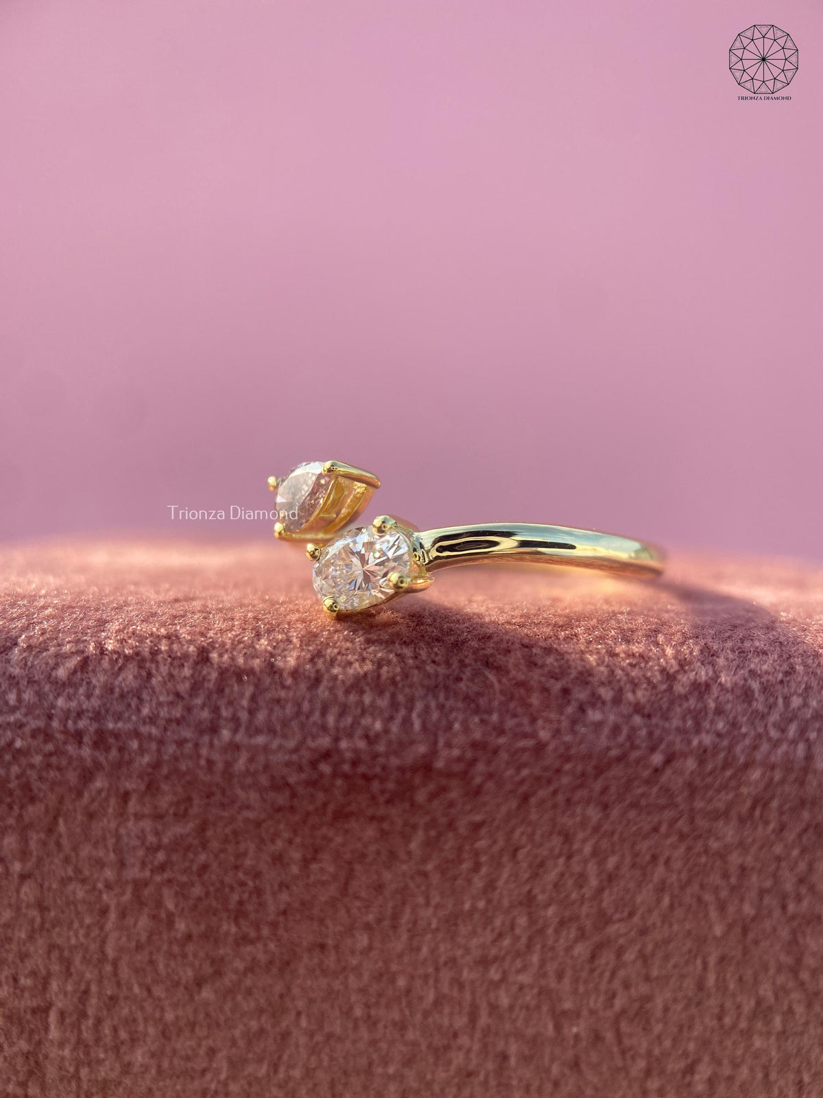 yellow gold bypass ring