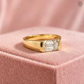 mens emerald ring solitaire