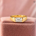 emerald cut lab diamond ring