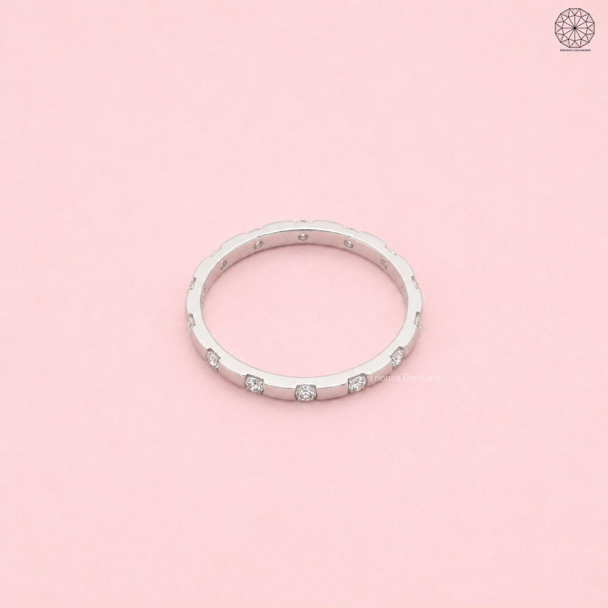 Stacking ring designed to pair beautifully as a matching wedding band for her