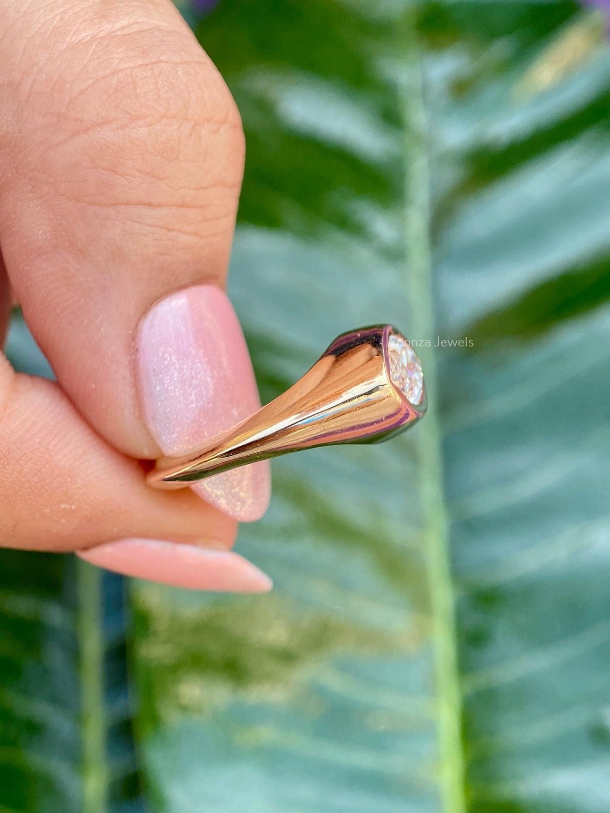 bezel set marquise ring