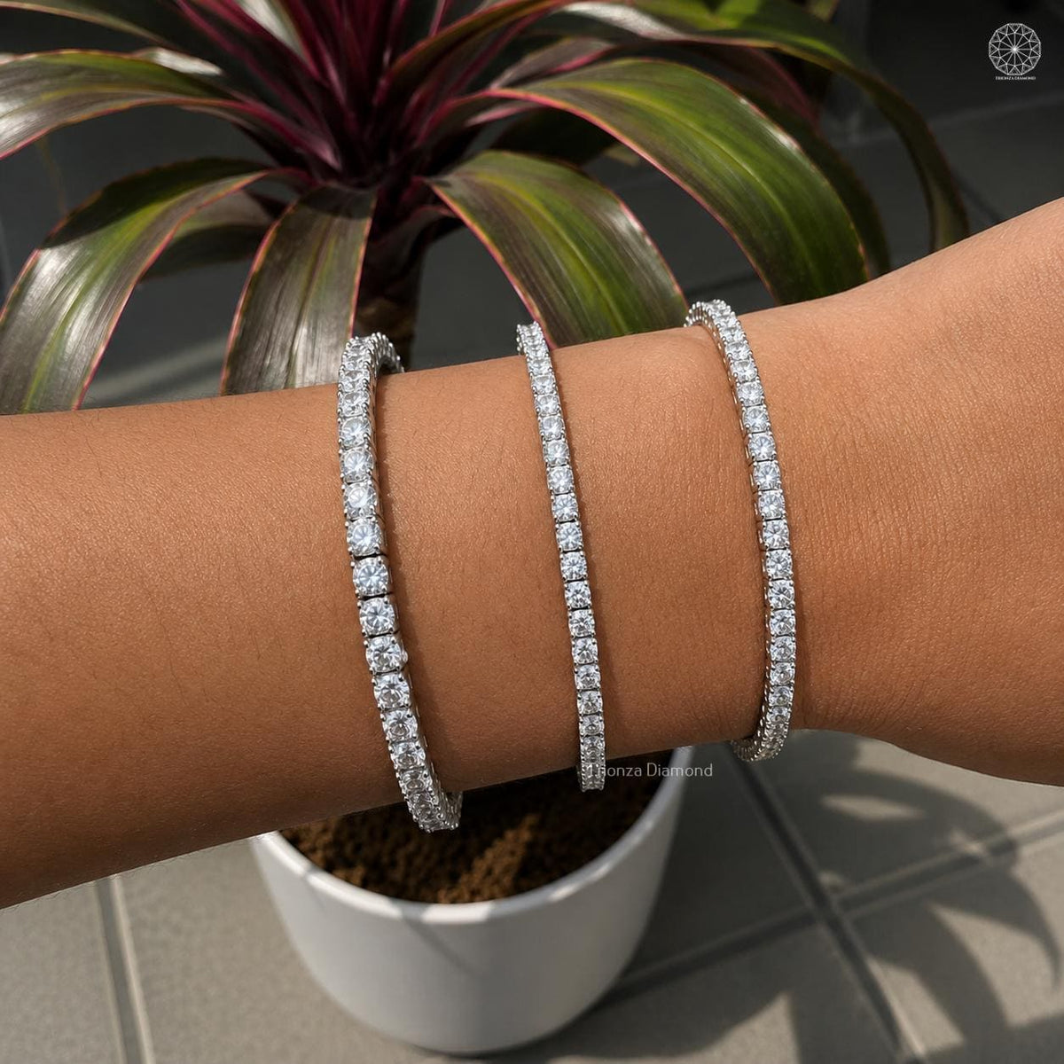 lab grown diamond tennis bracelet