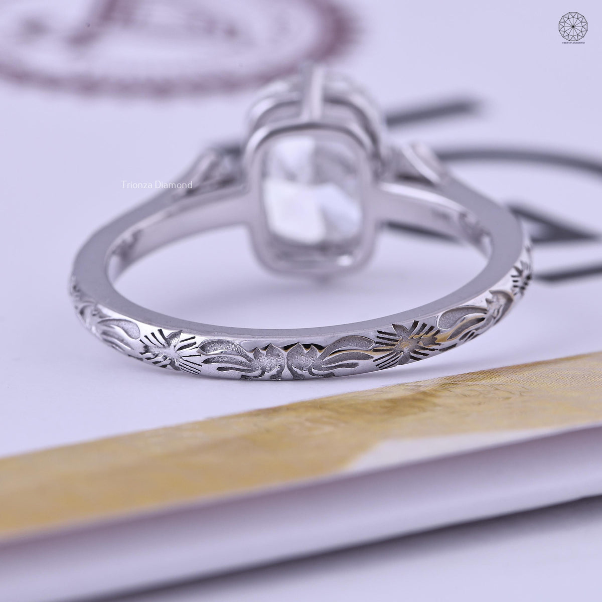 IGI certified lab grown diamond engagement ring