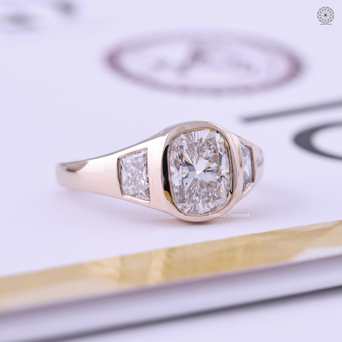 cushion cut diamond ring