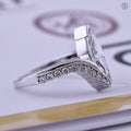 IGI certified lab grown marquise diamond set in a handmade TrionzaDiamond bypass ring