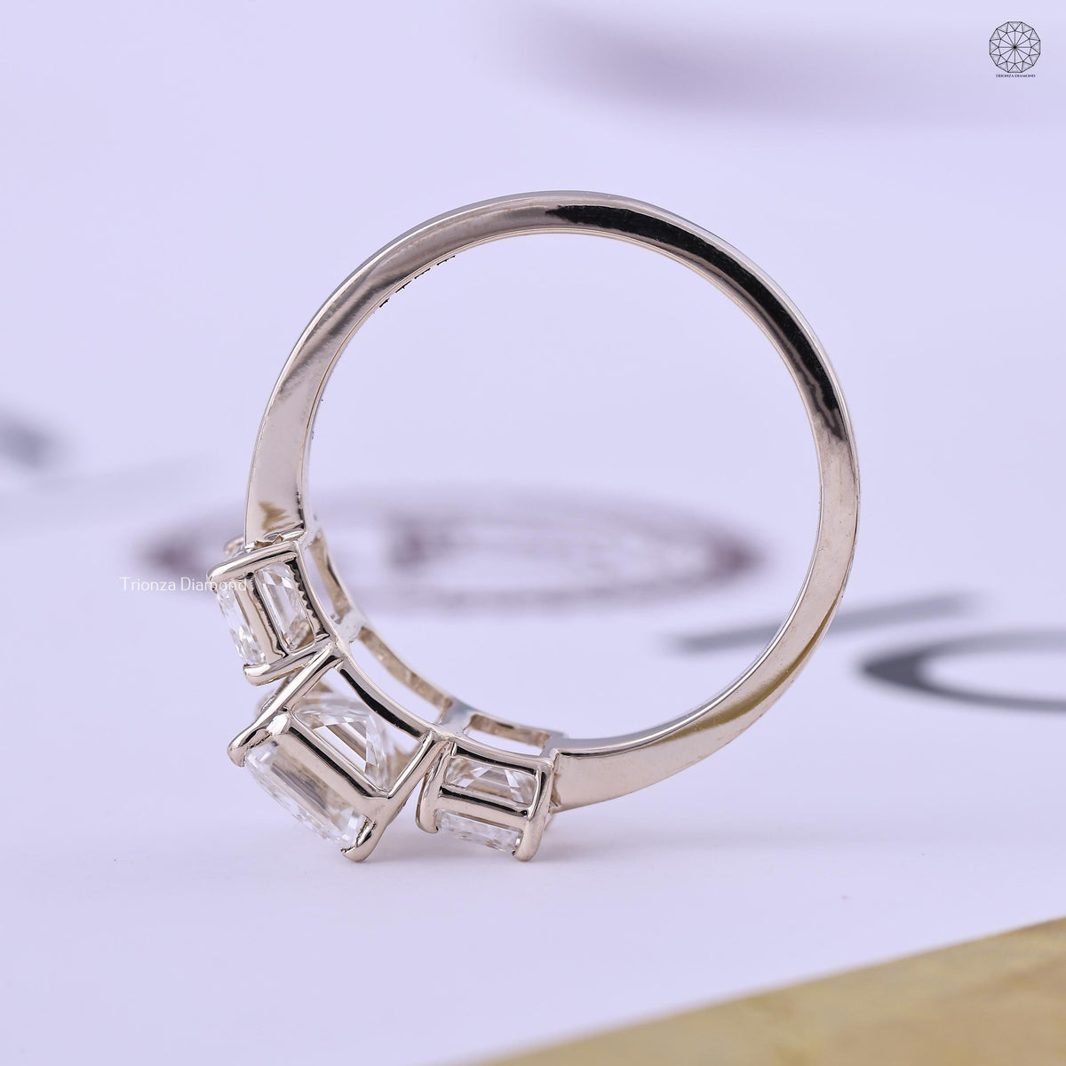 Elegant emerald cut lab grown diamond ring designed for everyday and special wear
