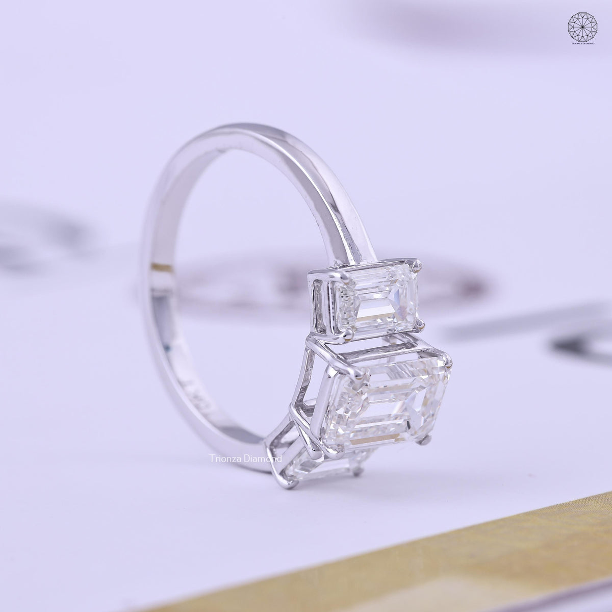 TrionzaDiamond engagement ring crafted with IGI certified lab grown diamonds for lasting brilliance